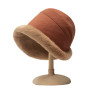 Fashion New Soft Plush Bucket Hat Outdoor Warm Ladies Hat Fashion Trend