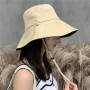 Double-sided Foldable Bucket Hat for Women Girls Visor Fisherman Cap Anti-UV Wide Brim Sunscreen Hats Caps