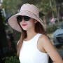 S78 Bucket hat for women big brim shade sunscreen foldable