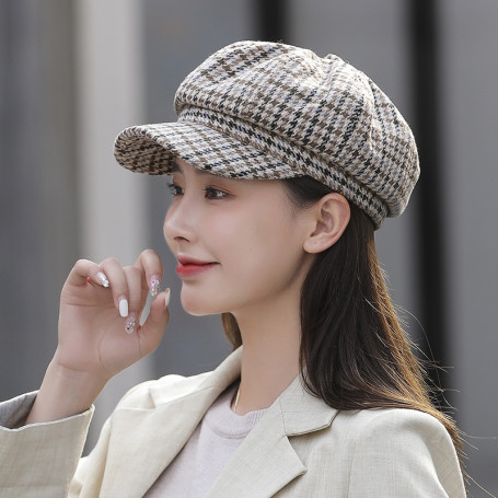 Women Fashion Beret Army Octagonal Cap