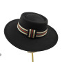 Fashion Panama Men Fedoras Hats For Women Solid Color Imitation Flat Top Woolen Jazz Cap Elegant