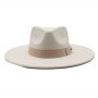 Beige Fedora Hat For Men Women Wide Brim Hat Bow Accessories Autumn Winter Panama Church Jazz Cap Bow Tie Designs