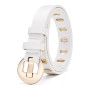 Simple Women's Needle Buckle Hollow Artificial Leather Alloy Belt Casual Slim Belt Decorative Fashion Personality Belt