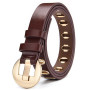 Simple Women's Needle Buckle Hollow Artificial Leather Alloy Belt Casual Slim Belt Decorative Fashion Personality Belt