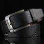 New Genuine Leather Men's Belt Luxury High Quality Classic Buckle Business Cowboy Vintage Waistband Alloy Belts