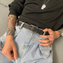 Male Leather Belt Suitable For Jeans Fashion Luxury Waistband Strap Belts