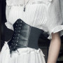Women's Corset Belt Gothic Fashion PU Leather Lace-up Slimming Waist Vintage Corset Wide Belt