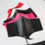 New Corset wide Belt Pu Leather Slimming Body Belts for Women Elastic High Waist Belt