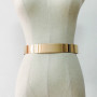 Fashion Luxury Brand Women Adjustable Metal Waist Belt Bling Gold Silver Color Plate Vintage