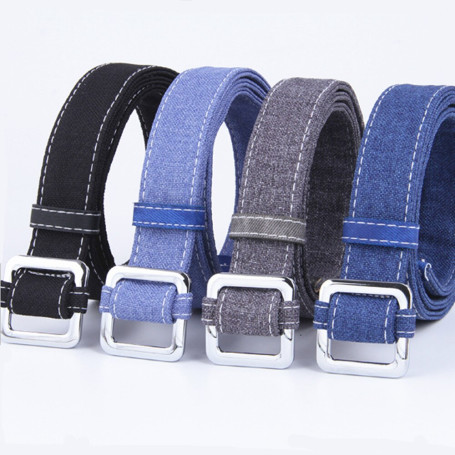 Men's women's denim non-porous belt Soft woven belt Alloy Buckle PD007