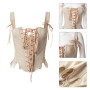 Lace Up Tank Tops Shaping Girdle Halter Tops Retro Corset Bustiers Crop Top Waist Cincher Corset With Straps