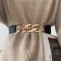 Fashion Chain Belt Elastic Metal Waist Belts for Women Ladies Coat Dress Belt Waistband