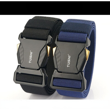 Metal Quick Release Pluggable Buckle Elastic Belts For Men Durable Tactical Belt Cowboy Outdoor Stretch Army Strap Hunting