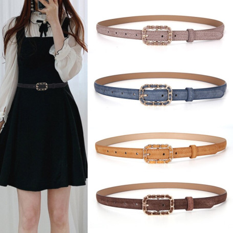 Buckle Belt Ladies Thin Belt Women's Dress Belt Luxury Belt Designers Women Cinturones
