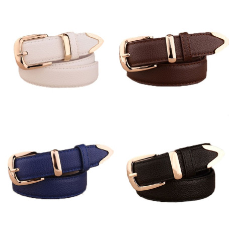 Alloy Buckle Women Belts PU Leather Wild Female Waist Belts Jeans