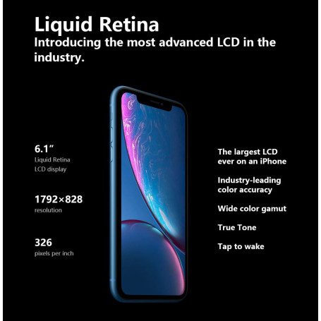 New Genuine Apple iPhone XR 6.1" Original Liquid Retina IPS LCD 64GB/128GB/256GB ROM A12 Bionic Face ID NFC 4G Mobile Phone