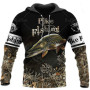 3D Fishing Printed Men's Hoodie Loose Designer Sweatshirt Pullover XL