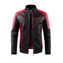 Men's Casual Vintage Motor Spliced Leather Jacket Coat