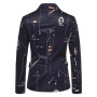Men's Blazer Fashion One-Button Print Jacket