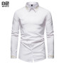 Men's Embroidered Asymmetric Long-Sleeve Western Shirt