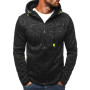 Men's Hoodies Sweatshirt Jacquard Zipper