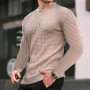 Men's Casual Long Sleeve Knitted Sweater Round Collar