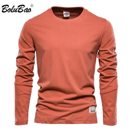 BOLUBAO Cotton Long Sleeve Men's T-shirt Classic Clothes