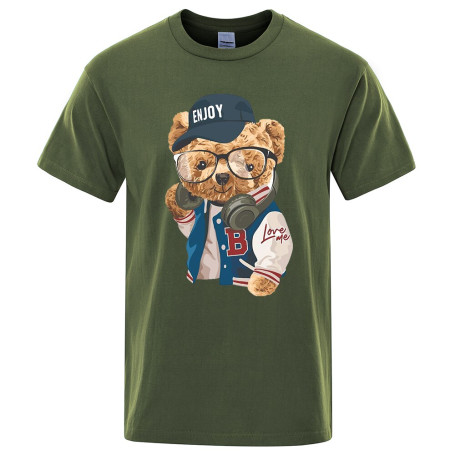 Teddy Bear Men's Fashion Oversize High Quality Cotton T-Shirt