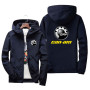 Men's BRP Can-am Logo Printed Casual Zip Hooded Jacket Windproof