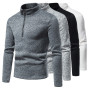 Men's Long Sleeve Sweater Fashion Stand-up Collar Zipper