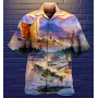 Men's Luxury Hawaiian Shirt Unisex 3D Print Beach Tops Oversized Streetwear