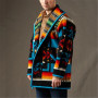 Men's Lapel Woolen Windbreaker Jacket Harajuku Retro Clothes