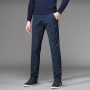 Men's Business Straight Cotton Trousers Stretch Boy Elastic Slim Fit Casual Big Plus Size 42 44 46 Black Khaki Red Blue Pant