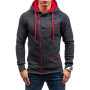 Gothic Modis Men Zipper Hoodies Sweatshirt Casual White Long Sleeve Sports Pullover Hoodies Men Sweatshirt