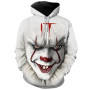 Hot Funny IT Clown 3D Printed Hooded Sweatshirts Unisex Long Sleeve Pullover Hoodies Casual Streetwear Couples Sweaters Outwear