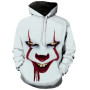 Hot Funny IT Clown 3D Printed Hooded Sweatshirts Unisex Long Sleeve Pullover Hoodies Casual Streetwear Couples Sweaters Outwear