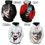 Hot Funny IT Clown 3D Printed Hooded Sweatshirts Unisex Long Sleeve Pullover Hoodies Casual Streetwear Couples Sweaters Outwear