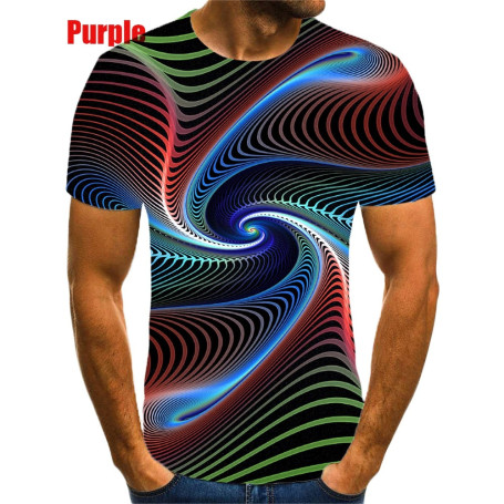 New Fashion Lovers 3D Printed Personalized Men/women 10 Style Blue Vertigo and Colorful Vertigo Hypnotic Men/women T-shirt