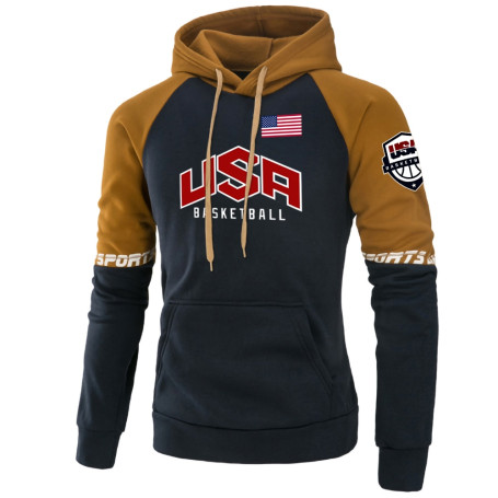 USA Basketball Printed Men's Hoodie Fleece Clothes Crewneck