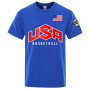 USA Basketballer Printed T-Shirts Men Sport Oversized Short Sleeve Cotton Comfortable Tops Loose High Quality T Shirt Unisex