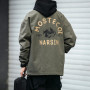 American Fashion High Quality Streetwear Lapel Jacket Japanese Casual Top Harajuku Print Cargo Coat Korean Clothes Men