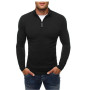 Brand New Men's Sweatshirts Leisure Zipper Fashion Solid Color Pullover for Male High-collar Sweater Sweatshirt
