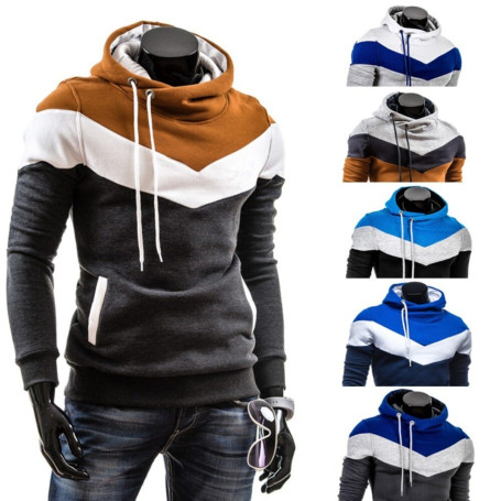 Men's Hoodie Pullover Sweater Korean Style Slim Fit