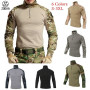 ZOGAA Wolf Warriors Army Camouflage Tactical Men's Long Sleeve T-Shirt