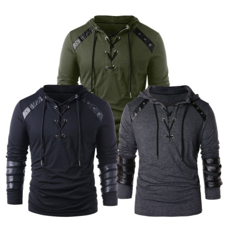 Men's Drawstring Pullover Hoodie Oversized Sweatshirt