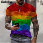 Men's/Women's Rainbow Paint Splatter Print T-Shirt