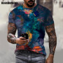 Men's/Women's Rainbow Paint Splatter Print T-Shirt