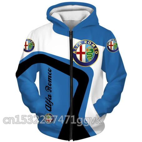 Men's Logo Printed Zipper Hip Hop Sportswear Tracksuit Hoodie