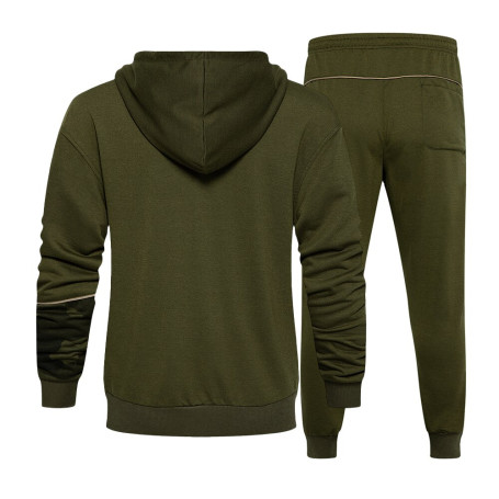 Men's Tracksuit Military Hooded Jacket + Pants Set
