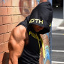 Men's Sleeveless Hoodies Cotton Bodybuilding Clothing